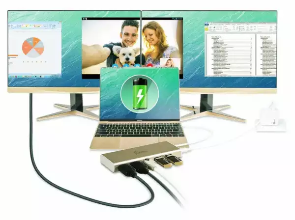 Докинг станция j5 create JCD381, USB-C, 2x HDMI, USB 3.1, PD 2.0, LAN Докинг станция j5 create JCD381, USB-C, 2x HDMI, USB 3.1, PD 2.0, LAN