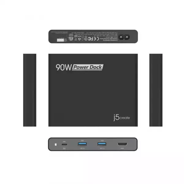 Докинг станция j5create JCDP392 90W Built-in USB-C, Travel Dock