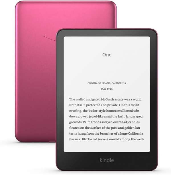eBook четец Kindle Paperwhite Signature Edition - 7", 32GB - Metalic Raspberry