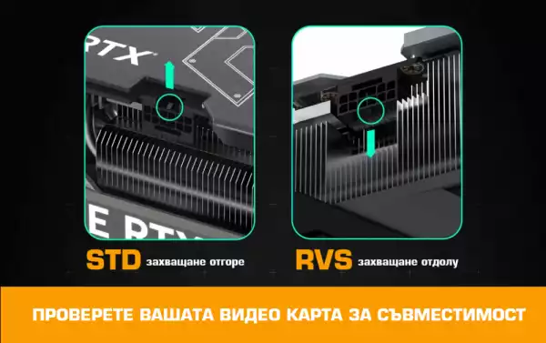 EZDIY-FAB адаптер за видеокарта 12VHPWR 600W - STD 180° Black EZDIY-FAB адаптер за видеокарта 12VHPWR 600W - STD 180° Black