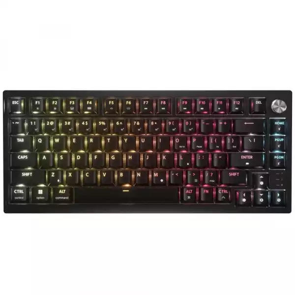 Геймърскa безжична/блутут механична клавиатура Corsair K65 Plus RGB 75% , Corsair MLX Fusion Tactile Yellow суич