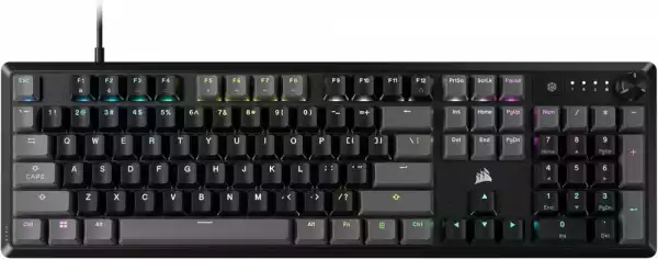 Геймърска механична клавиатура CORSAIR K70 Core RGB Corsair Linear Red Switch - Carbon Gray