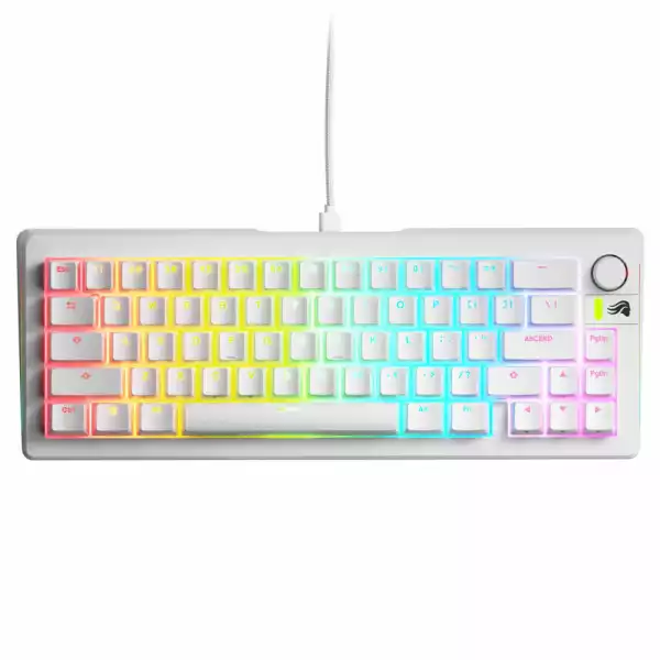 Геймърска механична клавиатура Glorious GMMK 3 65% White - Fox Linear Switches