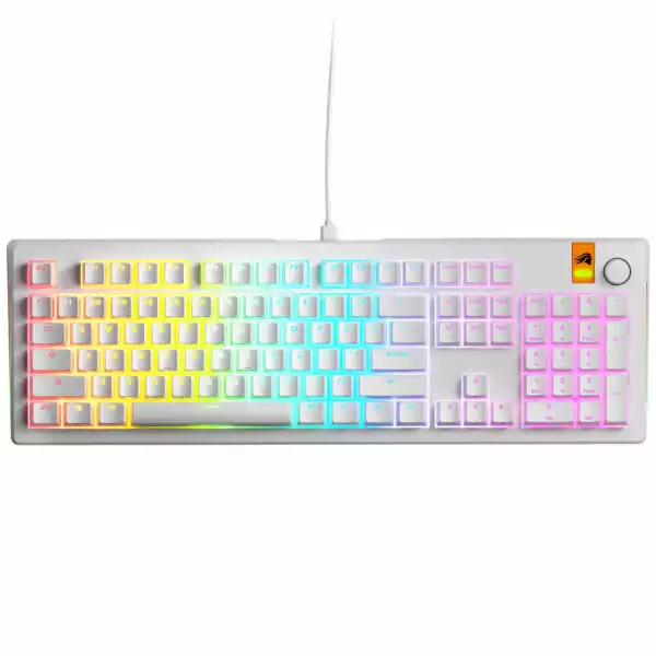 Геймърска механична клавиатура Glorious GMMK 3 HE 100% White - Fox HE Switches