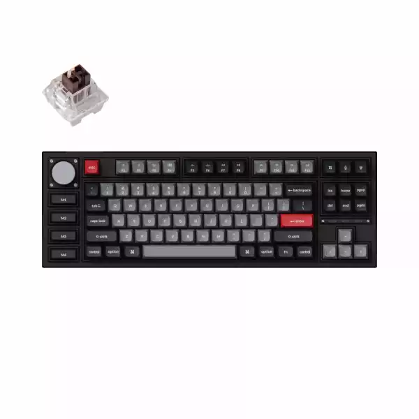 Клавиатура Keychron Q3 Pro Carbon Black TKL K Pro Brown Switch RGB LED PBT