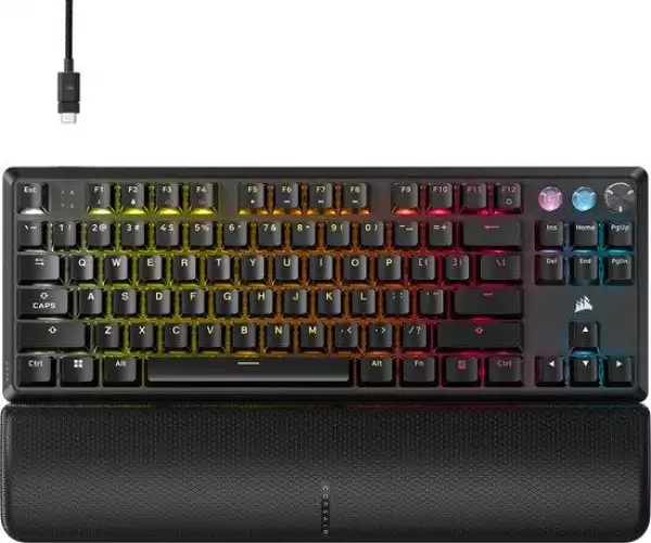 Геймърскa механична клавиатура Corsair K70 PRO TKL RGB, MGX Hyperdrive магнитни суитчове