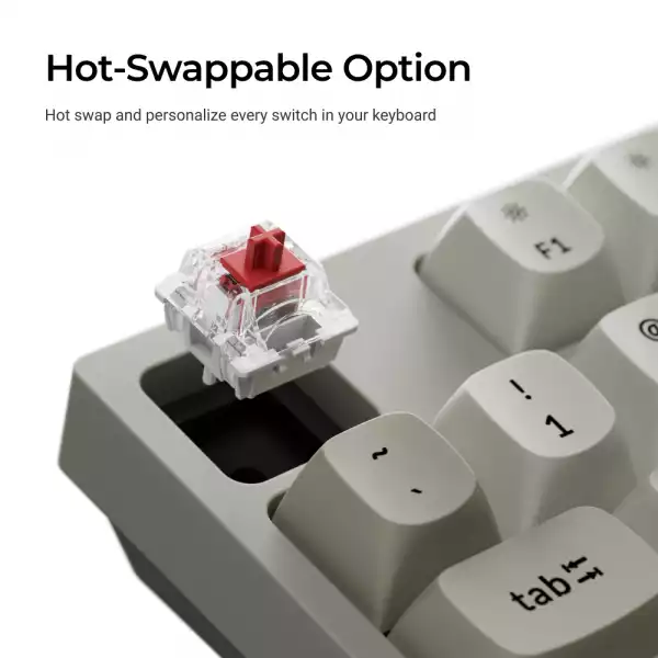 Геймърска Механична клавиатура Keychron C1 Pro 8K QMK - Super Red Switch
