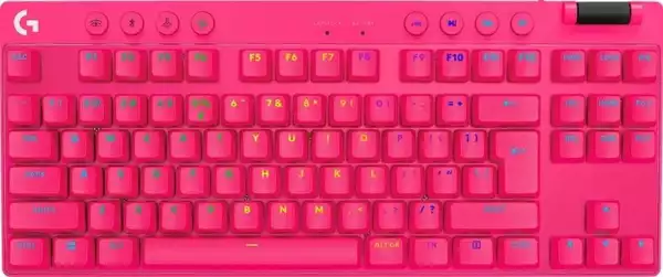 Геймърска механична клавиатура Logitech G Pro X TKL Lightspeed Tactile Switch, Magenta