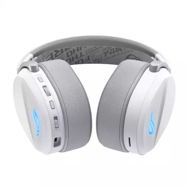 Геймърски безжични слушалки ASUS ROG Pelta White - USB-C, Aura Sync RGB