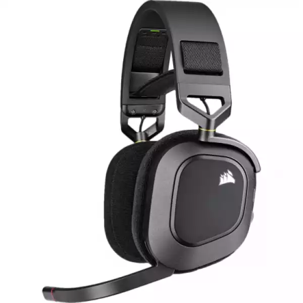 Геймърски слушалки с микрофон Corsair HS80 RGB Carbon безжични PC/PS5/PS4