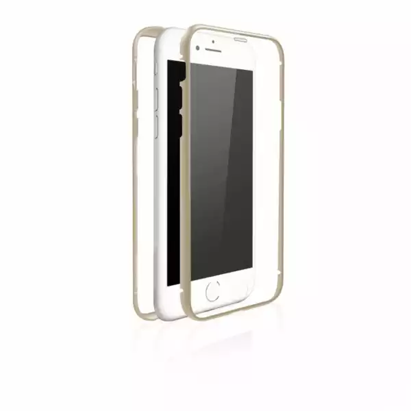 Гръб HAMA White Diamonds, 360° стъкло, за Apple iPhone 7/8/SE 2020, Златист