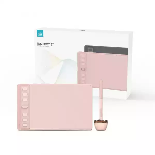Графичен таблет HUION Inspiroy 2 S, 5080 LPI, Розов