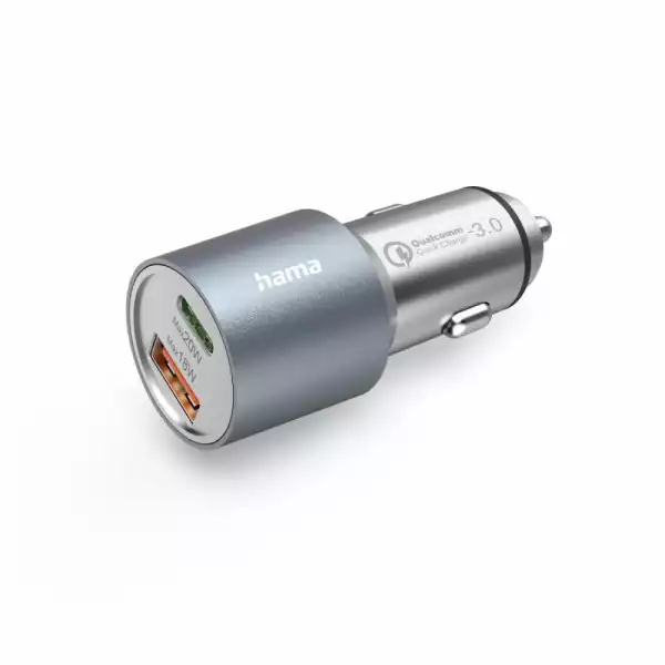 HAMA Бързо зарядно за кола, 1x USB-C PD, 1x USB-A QC, 38 W, 201639