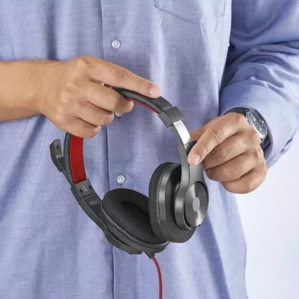 HAMA Слушалки с микрофон HS-USB400 V2, черно