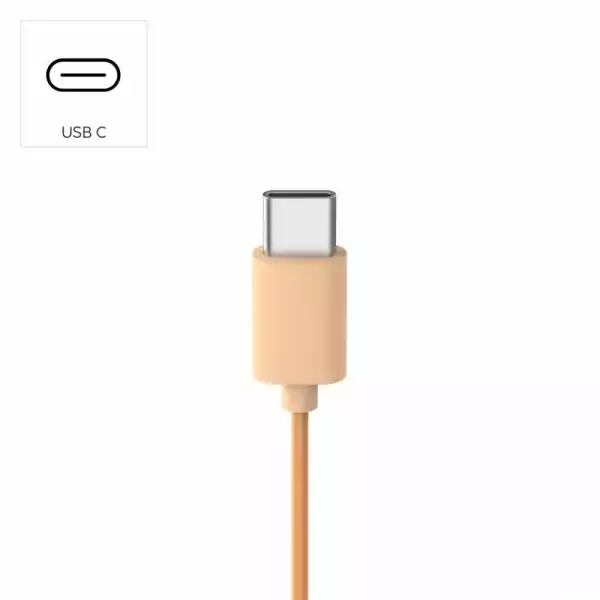 HAMA Слушалки с микрофон "Fun C", USB-C, водач за кабел от едната страна, Оранжев