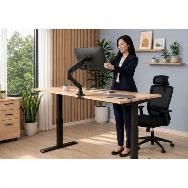 HAMA Стойка за монитор за бюро, 17"-35", регулируема, газова пружина HAMA Стойка за монитор за бюро, 17"-35", регулируема, газова пружина