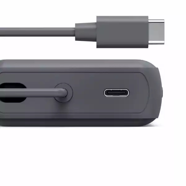 HAMA Външна батерия „Travel“ с кабел, 10000mAh, 2 изхода: 2x USB-C, антрацит