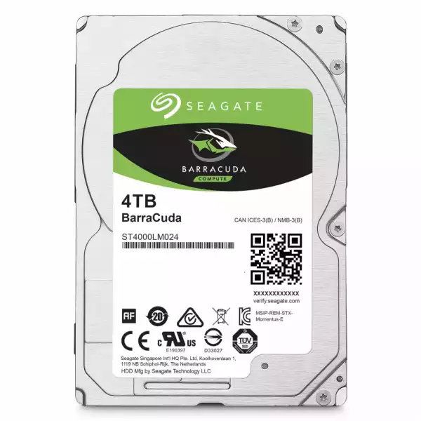 Хард диск Seagate BarraCuda ST4000LM0024 4TB SATA3, 128MB,  2.5", 15 mm
