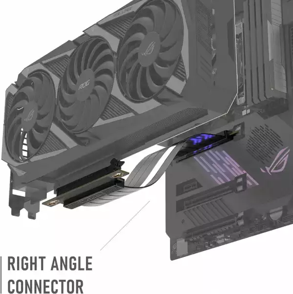 Кабел EZDIY-FAB Riser Cable Right Angle 200mm PCI-E x16 4.0 Кабел EZDIY-FAB Riser Cable Right Angle 200mm PCI-E x16 4.0