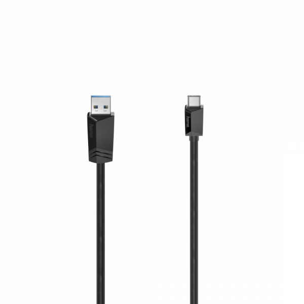 Кабел HAMA USB-C мъжко-USB-A мъжко, USB 3.2 Gen 1, 5Gbit/s, 0.25 м., Черен