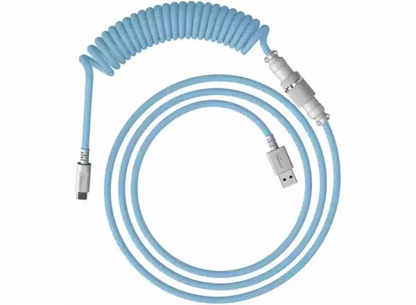 Кабел за клавиатура HyperX Coiled Cable USB-C Light Blue-White Кабел за клавиатура HyperX Coiled Cable USB-C Light Blue-White
