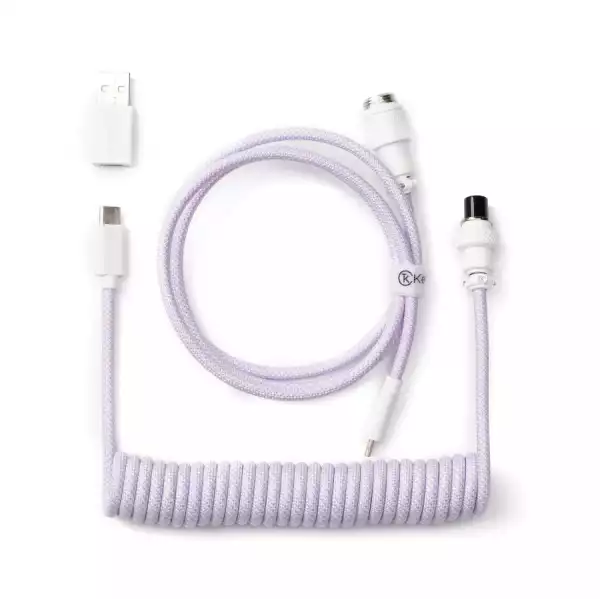 Кабел за клавиатура Keychron Coiled Aviator Light Purple Кабел за клавиатура Keychron Coiled Aviator Light Purple