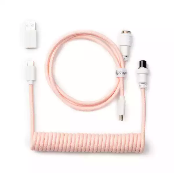 Кабел за клавиатура Keychron Coiled Aviator Light Pink Кабел за клавиатура Keychron Coiled Aviator Light Pink
