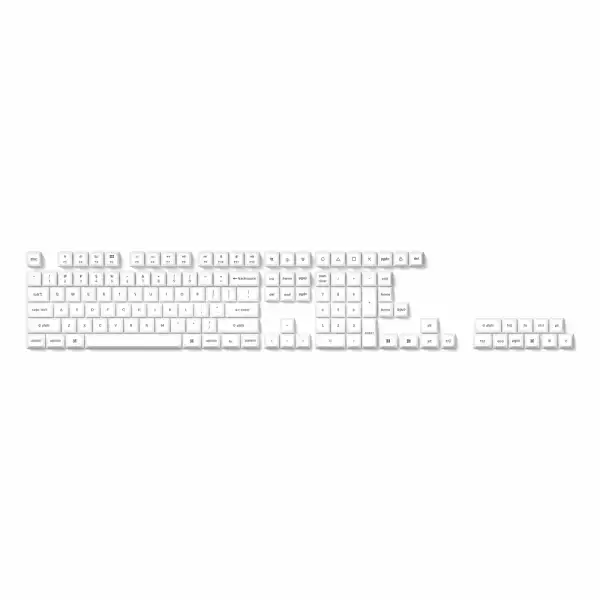 Капачки за механична клавиатура Keychron Double Shot KSA PBT Keycap Full Keycap Set 137 Keycaps - White