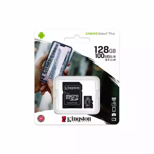 Карта памет Kingston Canvas Select Plus microSDXC 128GB Карта памет Kingston Canvas Select Plus microSDXC 128GB