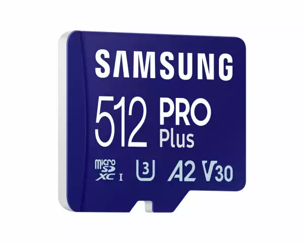 Карта памет Samsung PRO Plus, microSDXC, UHS-I, 512GB, Адаптер Карта памет Samsung PRO Plus, microSDXC, UHS-I, 512GB, Адаптер