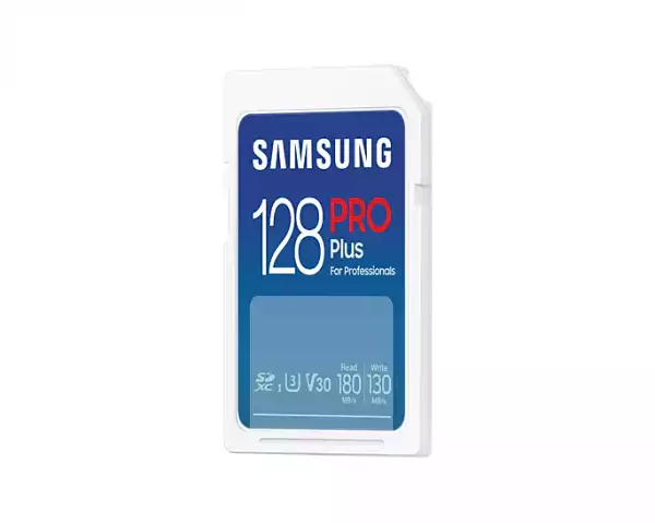 Карта памет Samsung PRO Plus, SD Card, 128GB, Бяла Карта памет Samsung PRO Plus, SD Card, 128GB, Бяла
