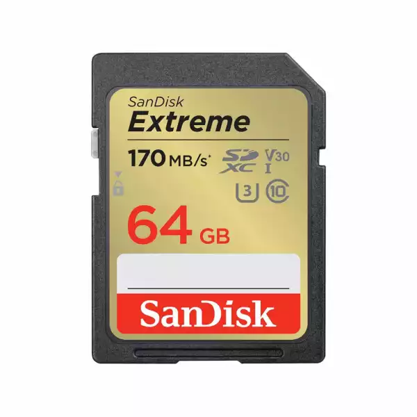 Карта памет SANDISK Extreme SDXC, 64GB Карта памет SANDISK Extreme SDXC, 64GB