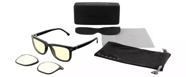 Комплект GUNNAR Cupertino Onyx с два вида стъкла Amber и Clear с калъф