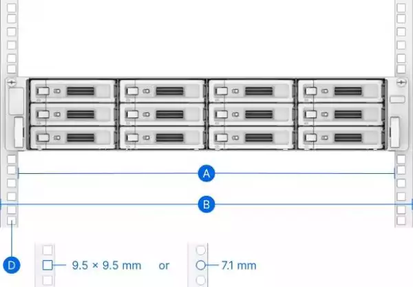 Комплект за релси за стелаж Synology RKS-02, 61 cm, Сив