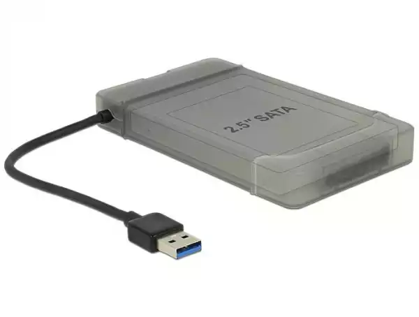 Конвертор Delock, USB 3.0 Type-A мъжко - SATA 6 Gb/s 22 pin, 2.5″ защитен калъф Конвертор Delock, USB 3.0 Type-A мъжко - SATA 6 Gb/s 22 pin, 2.5″ защитен калъф