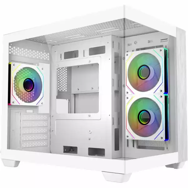 Кутия CoolerMaster Elite 481 Wood - Бяла