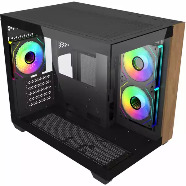 Кутия CoolerMaster Elite 481 Wood - Черна
