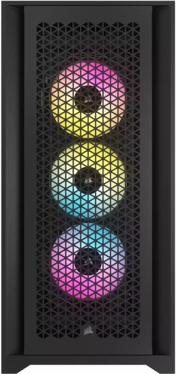 Кутия Corsair iCUE 5000D RGB Airflow Mid Tower, Tempered Glass, Черна