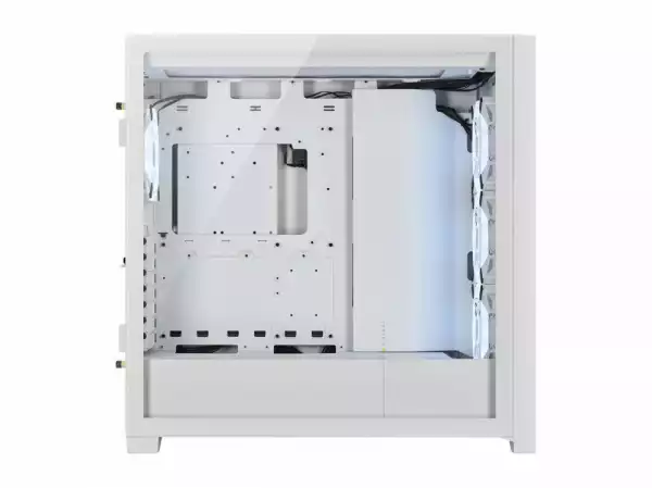 Кутия Corsair iCUE 5000X RGB QL Edition Mid Tower, Tempered Glass, Бяла