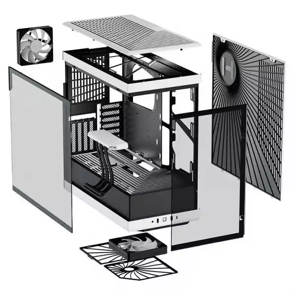 Кутия HYTE Y40 Tempered Glass, Mid-Tower, Бяло и Черно Кутия HYTE Y40 Tempered Glass, Mid-Tower, Бяло и Черно