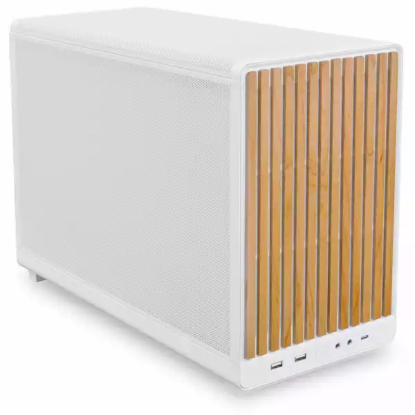 Кутия Lian Li DAN A3-mATX Wood Edition White - Micro Tower