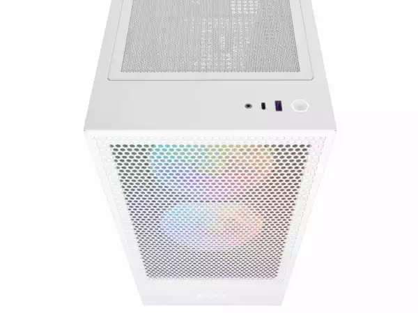 Кутия NZXT H5 Flow RGB Matte White, Mid-Tower