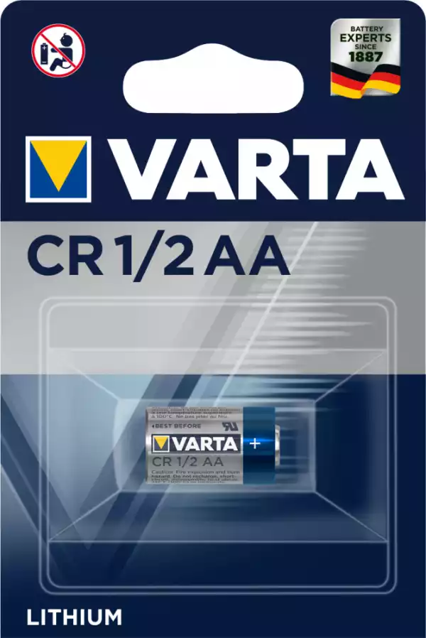Литиева батерия CR-1/2AA  3V  1000mAh  VARTA