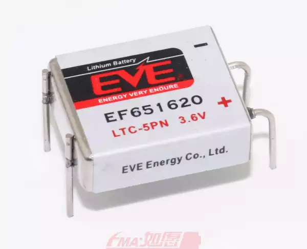 Литиево тионилхлоридна батерия LTC-5PN industrial 3,6V 550mAh EVE BATTERY Литиево тионилхлоридна батерия LTC-5PN industrial 3,6V 550mAh EVE BATTERY