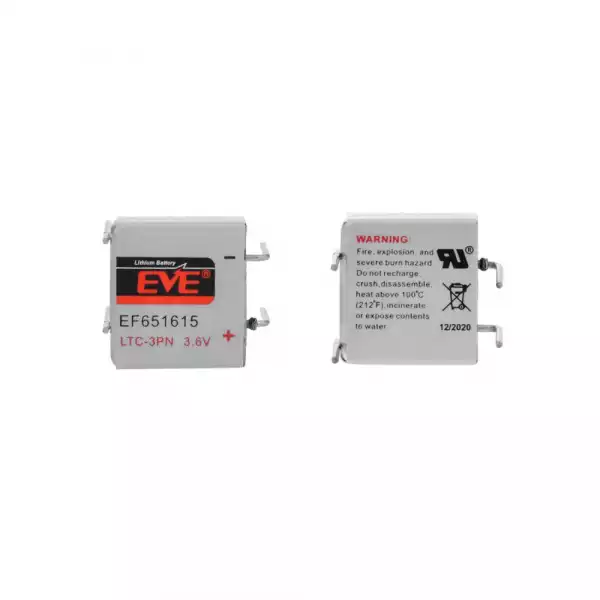 Литиево тионилхлоридна  батерия LTC-3PN  EP651615 industrial 3,6V  400mAh EVE BATTERY