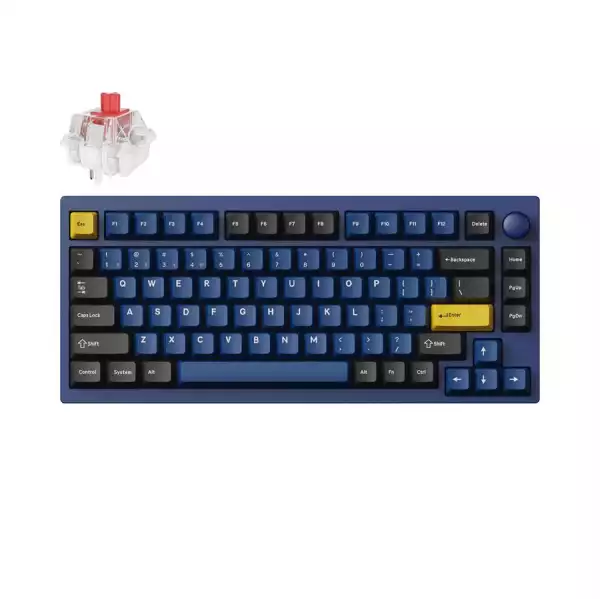 Механична клавиатура Lemokey P1 Pro QMK 75% Navy Blue - Keychron Super Red Switch