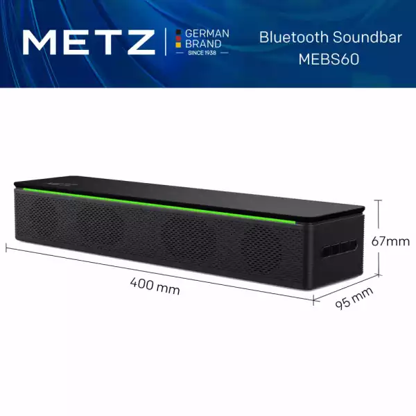 METZ Блутут колона Sound 2 Mini /soundbar/, 10W, LED,FM радио, SD слот