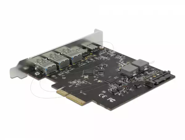 Мрежова карта Delock PCI Express x4 Card to 2 x USB Type-C™ + 3 x USB Type-A - SuperSpeed USB 10 Gbps