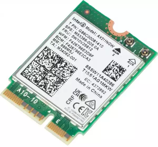 Мрежова карта Intel® Wi-Fi 6E AX211 (Gig+), 2230, 2x2 AX R2 (6GHz)+BT, No vPro