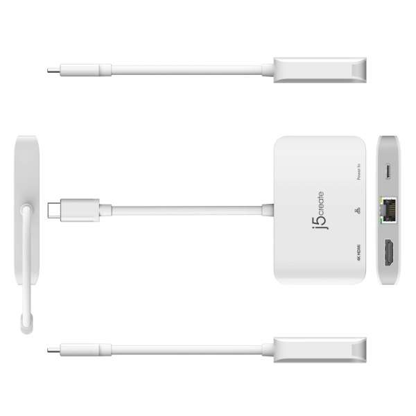 Мрежови адаптер/хъб/ j5create JCA351, Gigabit, 4K HDMI